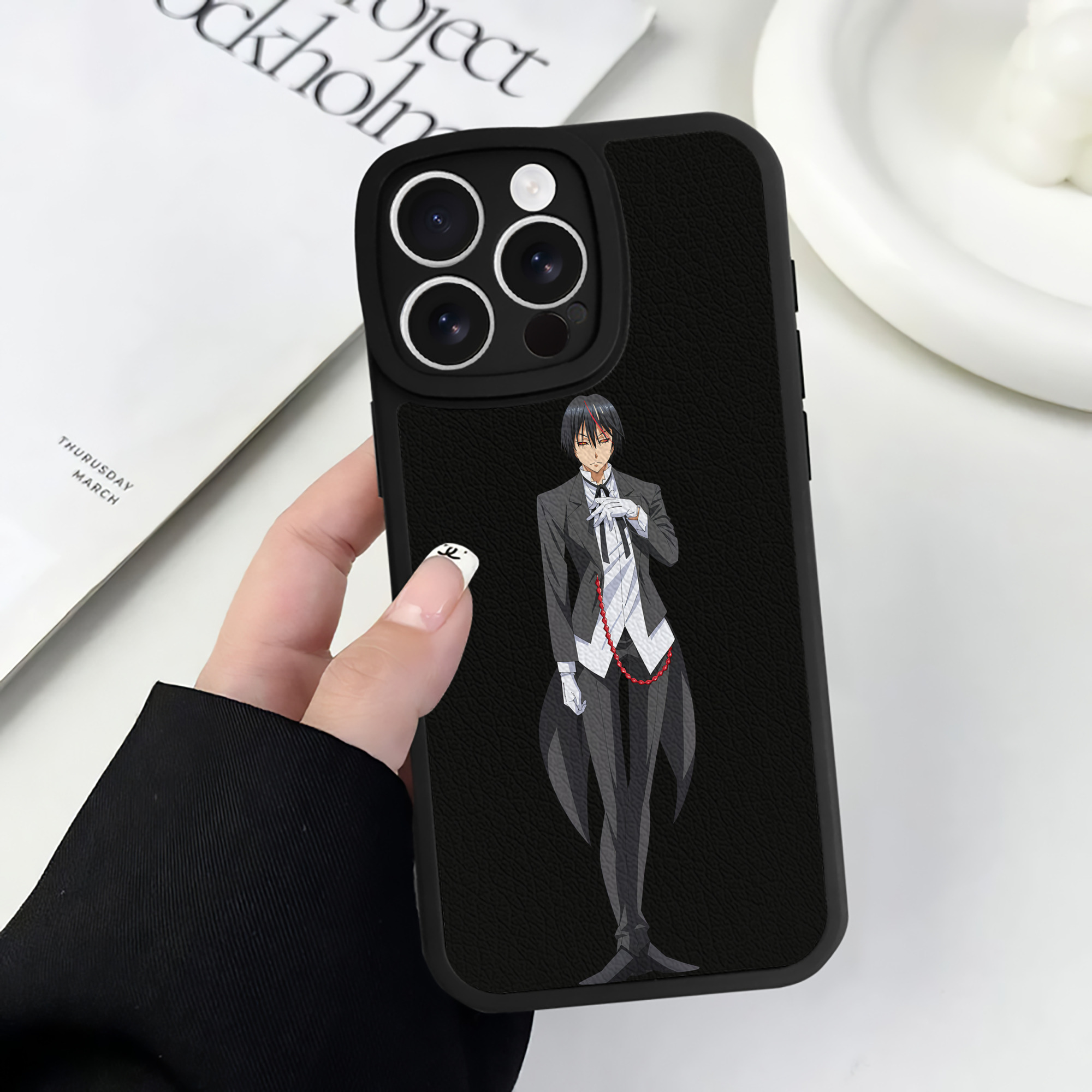 （画像用） 転スラ Regarding Reincarnated to Slime 【iPhone 16シリーズ対応】シリコンスマホケース（レザー調） 材質：シリコン
